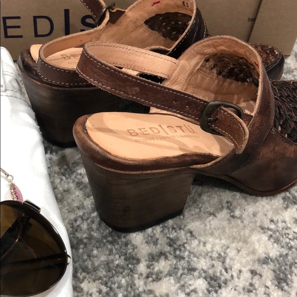 Bed Stu Shoes Bedstu Heel Sling Leather Sandal Bettina 65 Poshmark